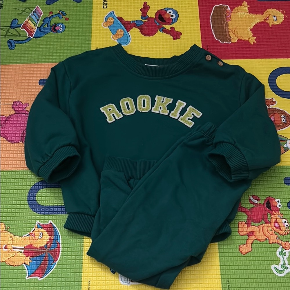 Cat & Jack Teal 'Rookie' Sweatshirt